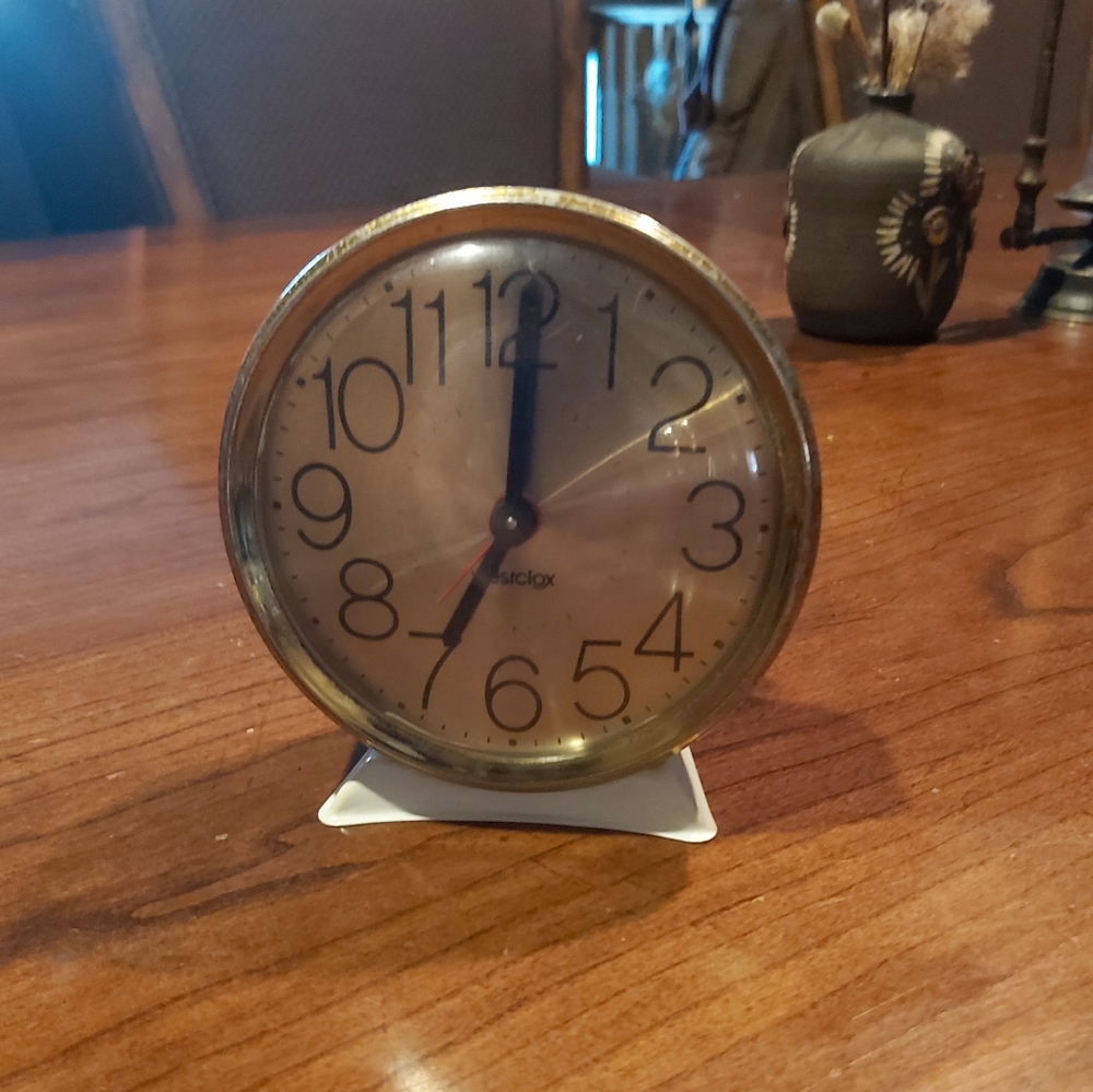 2/$65 Vintage Winding Clock with Alarm Works Great